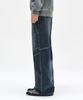 DECET Pached Rivet Wide Jeans Dcpt050Dbluea