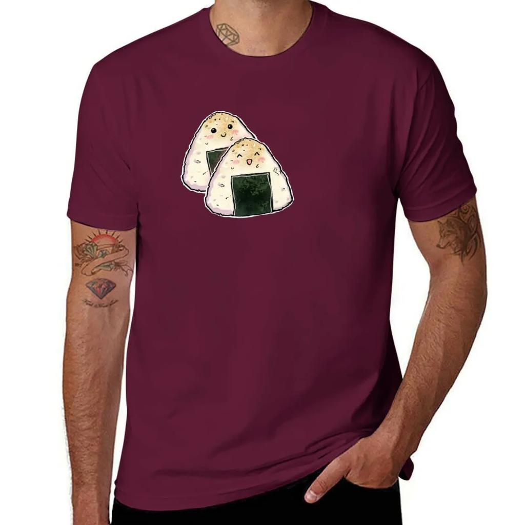 Onigiri TShirt graphic tee shirt aesthetic clothes funny t shirts men