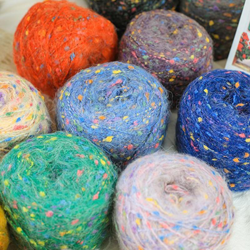 50g/klubko Měkká mohérová vlněná příze Duha Fazolky Pletací příze pro DIY Ručně vyráběné Háčkování Jehla Svetr Šála Pletení Sametová příze