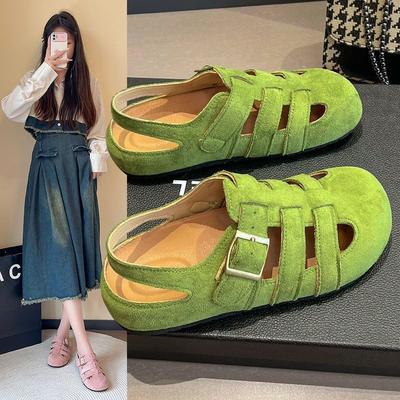 Scarpe romane vuote versatili alla moda con sandali a gonna scarpe traspiranti antiscivolo da fata fata donna estate 2025 nuovo