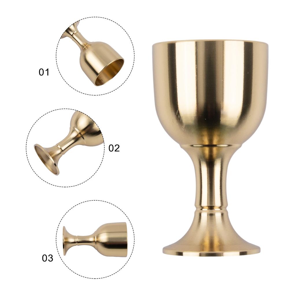 1 Stück Vintage Messing Weinglas Trinklikör Tumbler Tasse Becher Für Party Bar 15ml 30ml Unzerbrechliches Metall Hohes Glas Bar Weinbecher