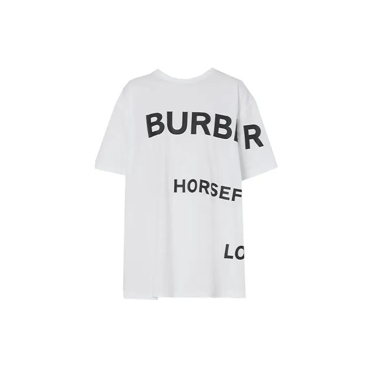 Burberry Drop Shoulder Sleeve T Shirt Women's White (Unisex) T-Shirts 80487481