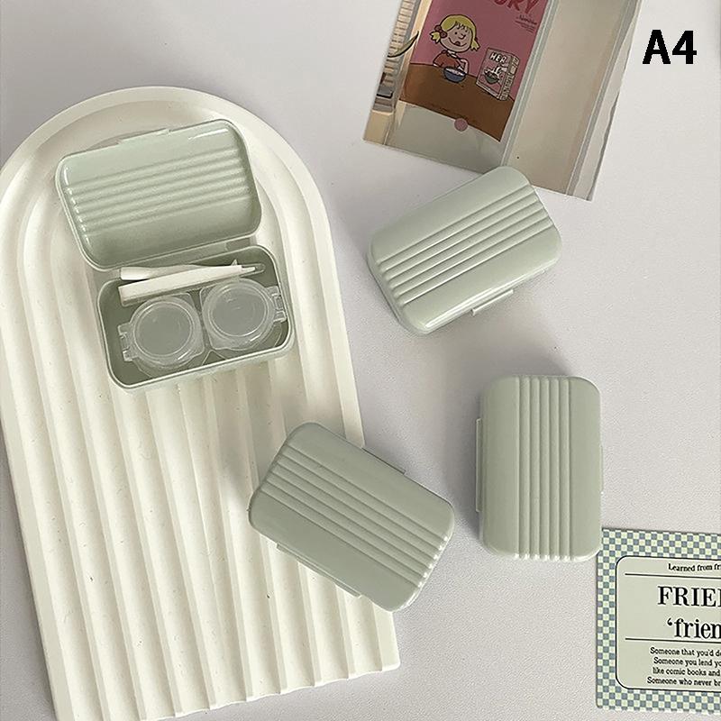 Candy Color Bærbar kontaktlinseboks for jenter Minimalistisk kontaktlinsebokssett Kontaktlinseoppbevaringsbeholder