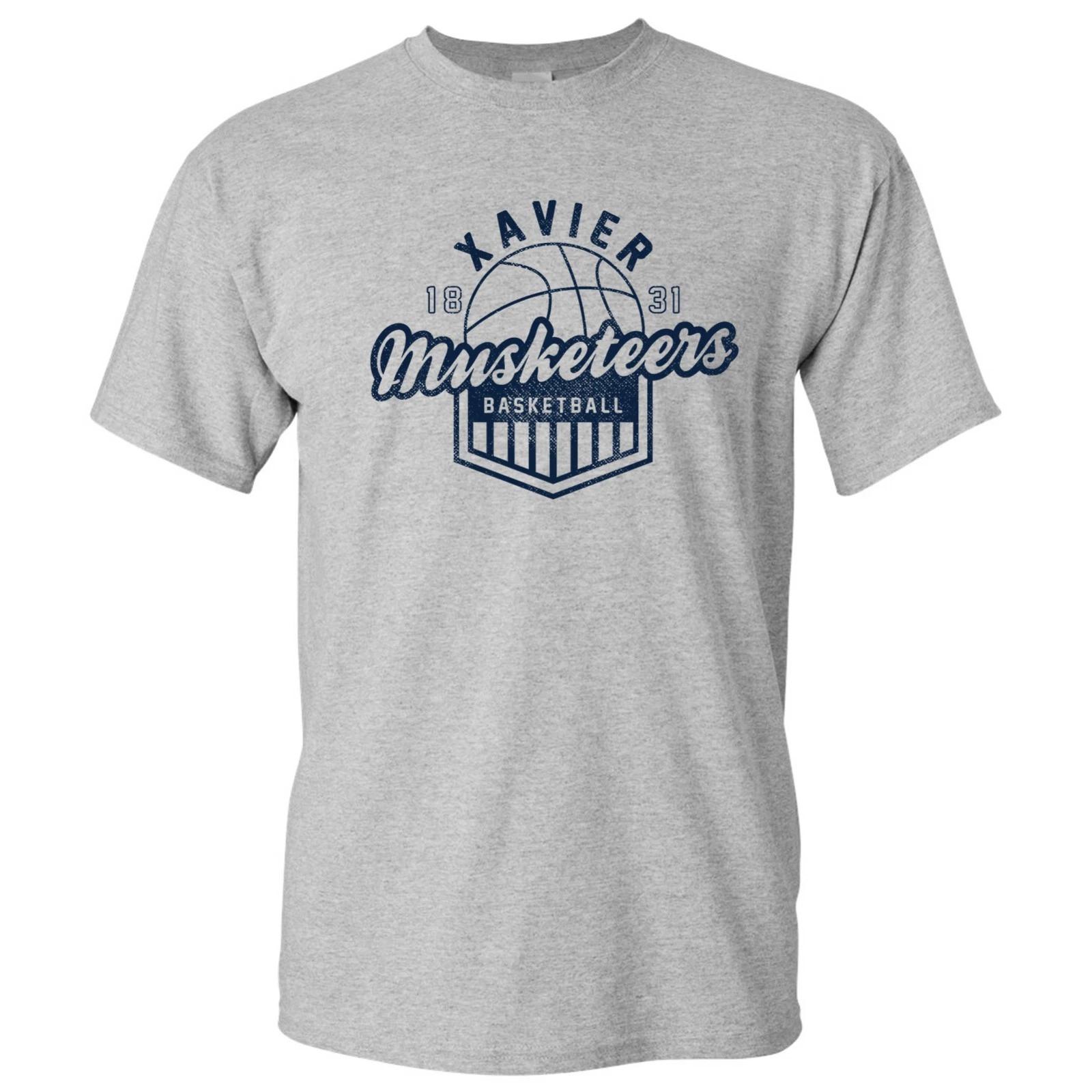 Xavier Musketeers Vintage Basketball Shield Licensed Unisex T-Shirt 2XL