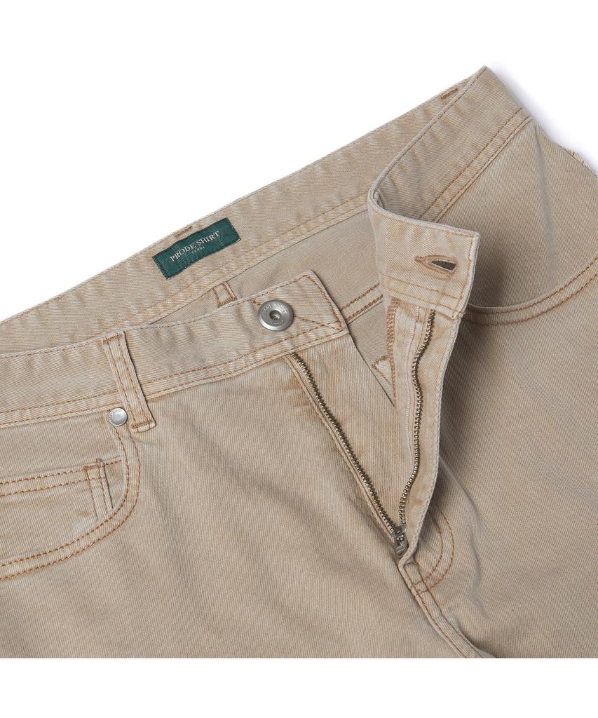 PRODESHIRT Bordeaux Dyed Denim Pants (Beige)