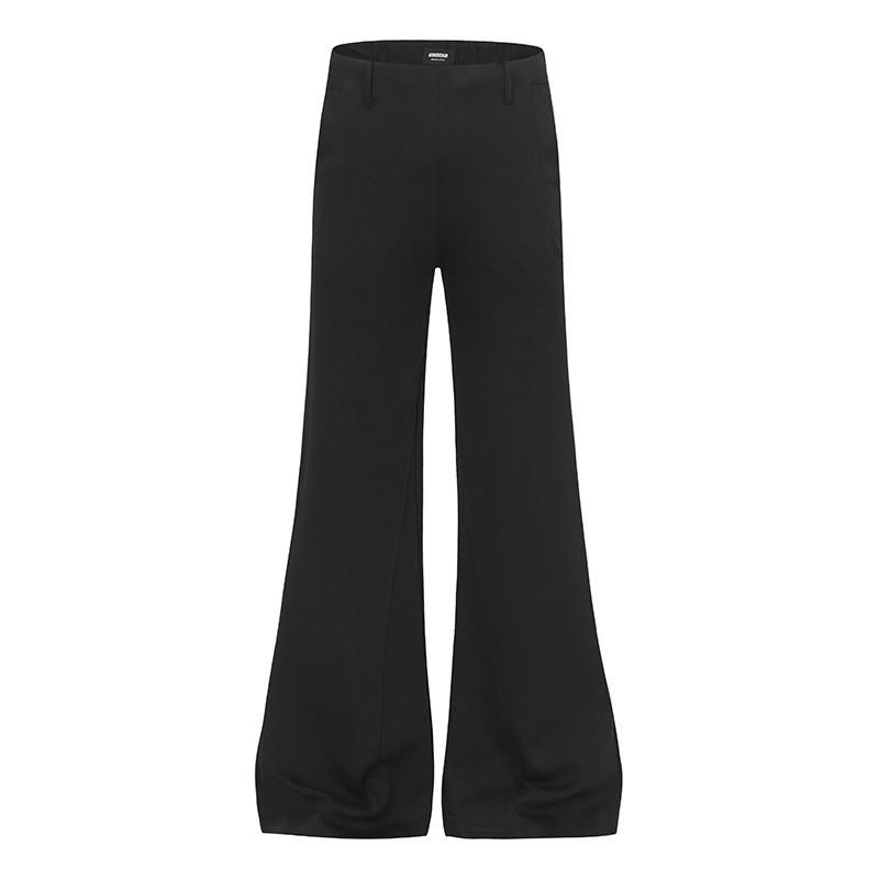 ARES Mens Slim Straight Flared Sweatpants High Waist Side Zip Stretch Casual Pants