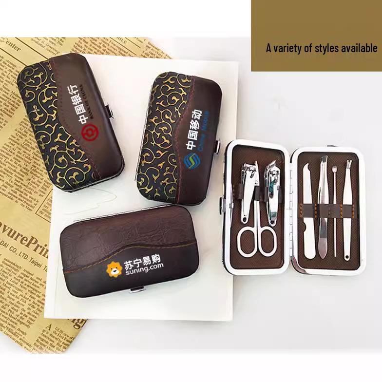 7-Piece Portable Nail Clipper & Manicure Set – Printed Nail Care Tools