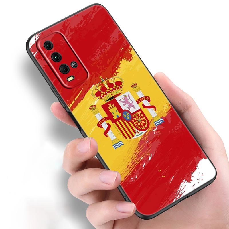 Španělsko Coat of Arms Flag silikonové pouzdro na telefon Xiaomi Redmi Note 11 10 9 8 Pro 11T 10T 10S 9S 8T 9 9A 9C 9T Black Cover Coque