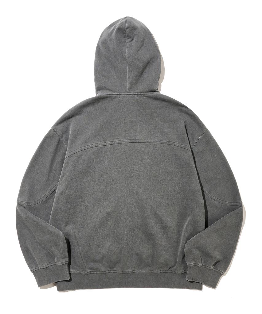 Nontype Bleached Hoodie Zip Up (Charcoal)
