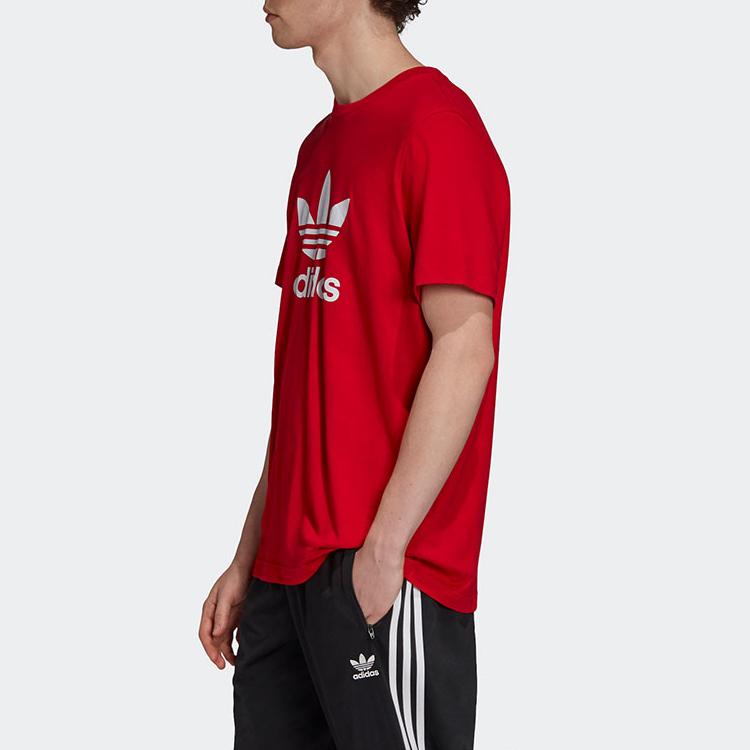 Adidas Originals Trefoil Sport Short Sleeve T-Shirt Men Tops Light-Scarlet GD9912