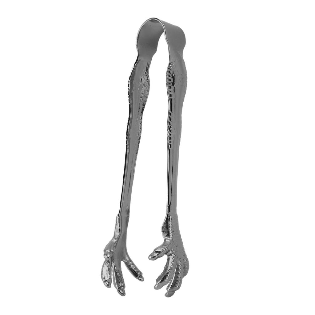 Claw Style Ice Tong Stainless Steel Hand Polished Eagle Claw Shape Ice Tongs for Bar Home Use Black