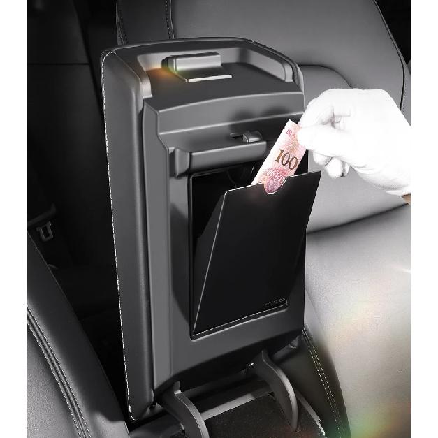 Magnetic Center Console Hidden Storage Box For Tesla Model 3/Y Juniper  Armrest Hidden Organizer Hidden Storage Box Accessory