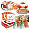 Christmas Snowman Party Decorations: Cartoon Napkins & Festival Paper Plates