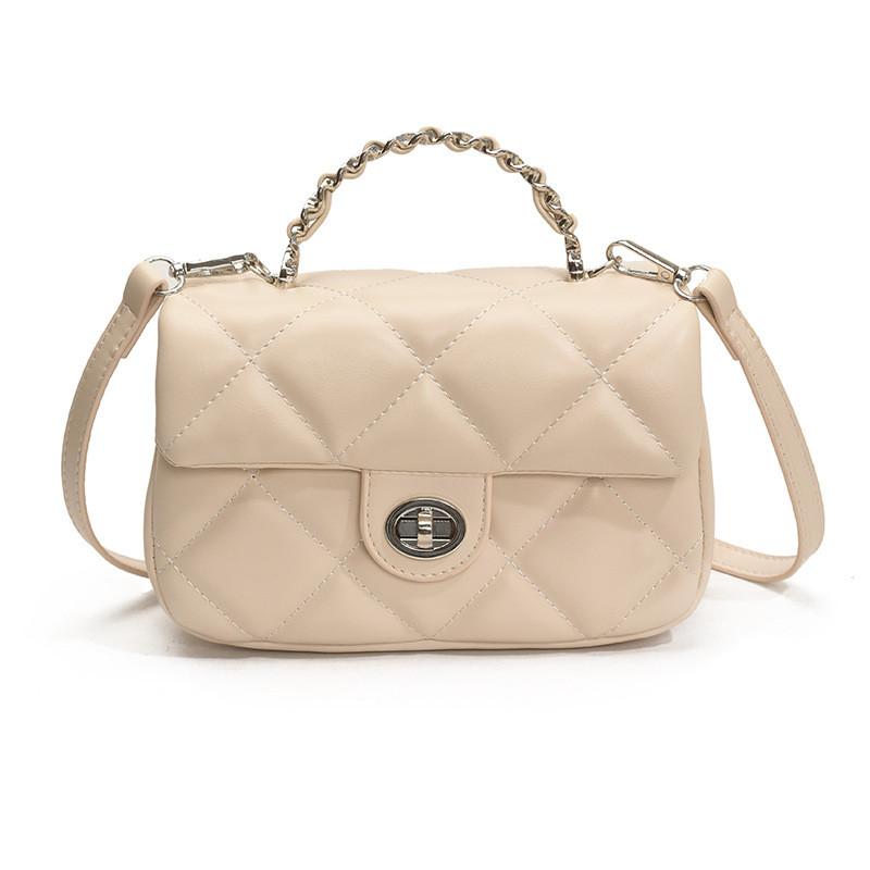 Handheld Solid Color Square Single Shoulder Crossbody Bag Women Fashion Gift