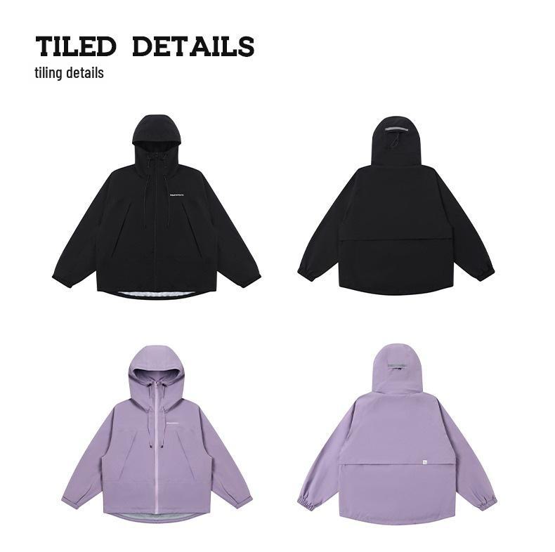 Men's American-Style Windproof & Waterproof Outdoor Jacket, Couple's Trendy Spring/Autumn Sportswear for Mountaineering