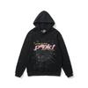 High-Quality 450g Men's Spider Web Foam Print Hoodie - Young Thug Style