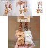 Rabbit Bear Plush Animal Keychain Set With Soft Fur For Kids And Collectors