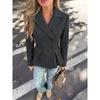 Women Loose A Line Casual Commute Woolen Blazer Jacket For Ladies