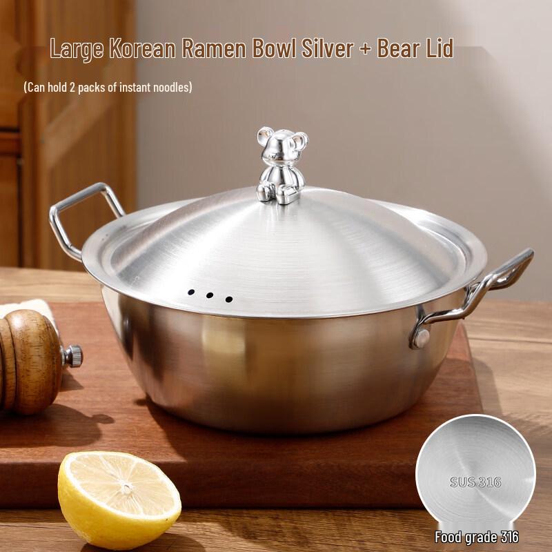 

Korean Style 316 Stainless Steel Instant Noodle Bowl with Lid