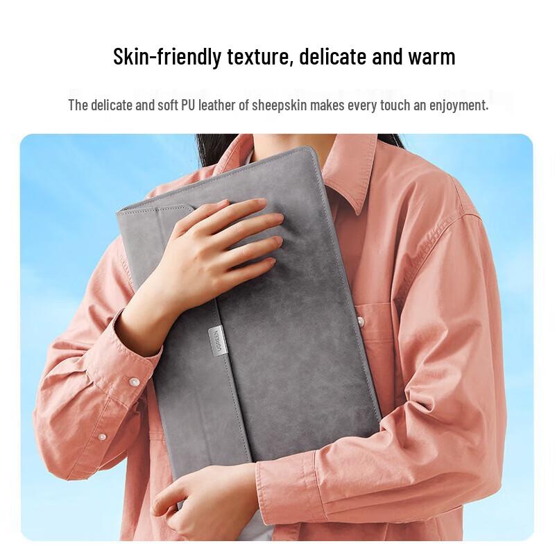 UGREEN 14-inch PU Leather Laptop Sleeve