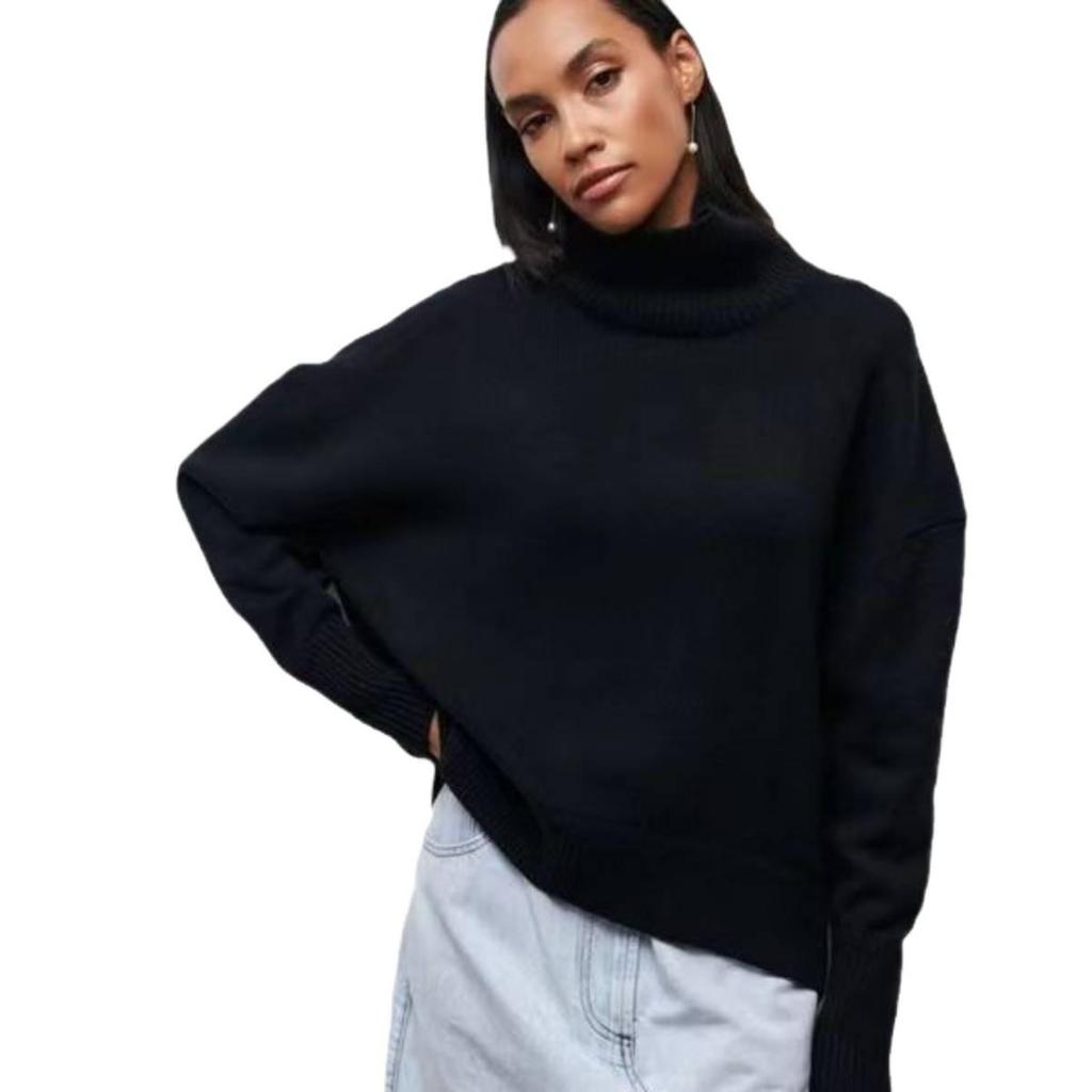 Special Women's Clothing New Party Sweater Loose Popular Half Turtleneck Autumn and Winter Sweater