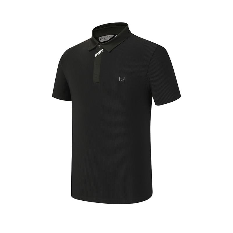 

FILA Golf Series Simple Classic Fashionable Personalized Sports Casual Versatile Comfortable Breathable Knitted Short Sleeve Polo Shirt A11M625147FBK 2XL