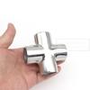 Boat Hand Rail Fittings 4 Way Cross Tube Pipe Connector Tee Joint for 7/8" 1" Tube Heavy Duty Marine Grade 316 Stainless Steel