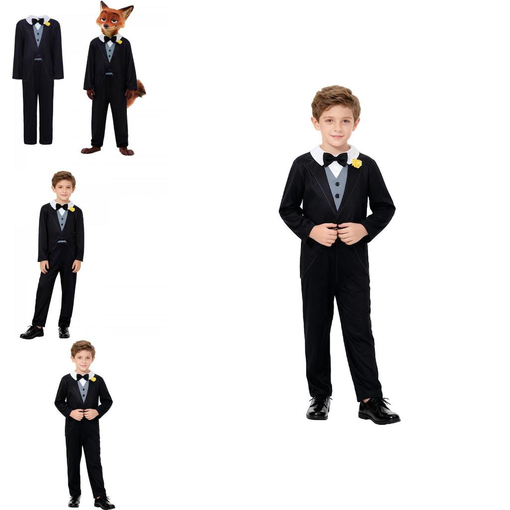Nick Fox Child Costume With Polyester Spandex For Cosplay And Role Play