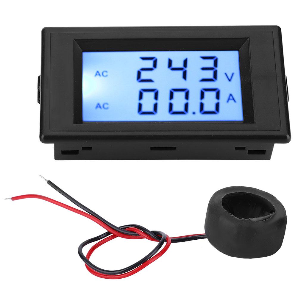 

D692042 Dual Display Voltmeter Ammeter AC80300V 050A 0100A with Current TransformerBlack
