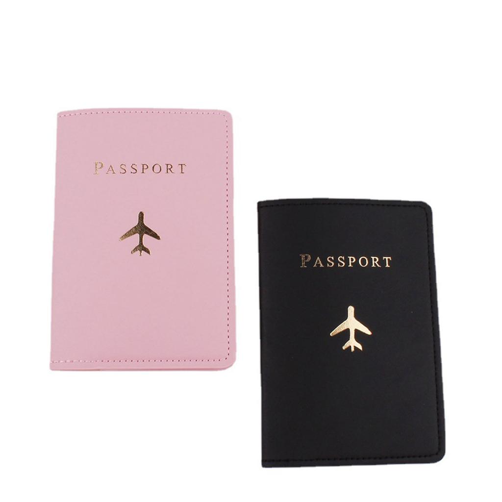 Lover Couple Passport Cover Holder Luggage Tag Hot Stamping Airplane for Women Men Travel Fashion Weddings Gift