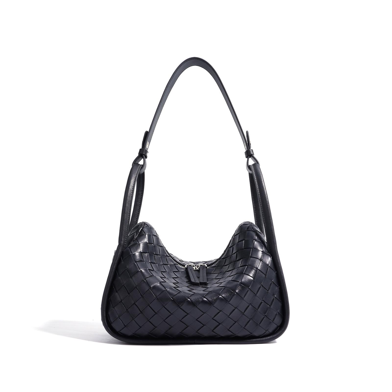 

Ранневесенняя сумка на одно плечо, Нишевый дизайн, Полностью ручная работа, Простая, Модная и Универсальная кожаная сумка кроссбоди чёрный