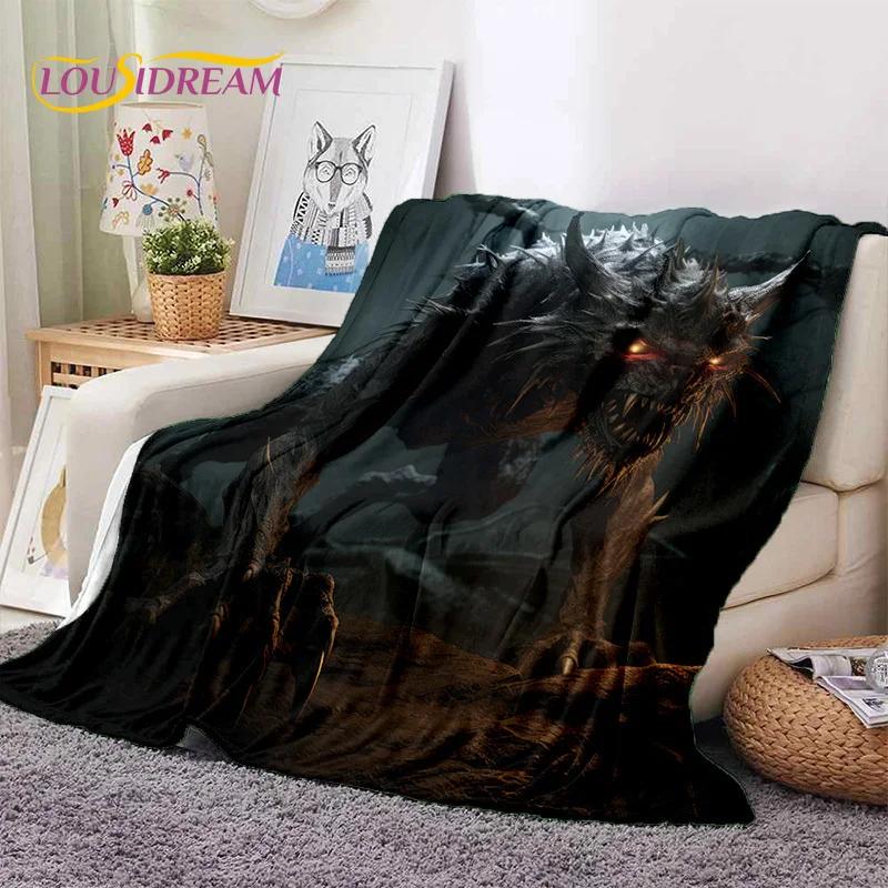 Gothic Horror Monsters Demon Ghost Soft Flannel Blanket for Beds Bedroom Sofa Picnic,Throw Blanket for Cover Outdoor Leisure Nap