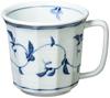 Hasami Ware Lightweight Arabesque Microwave and Dishwasher Made In 32015 "Karugaru" Mug, Pattern, Blue, Safe, Japan,