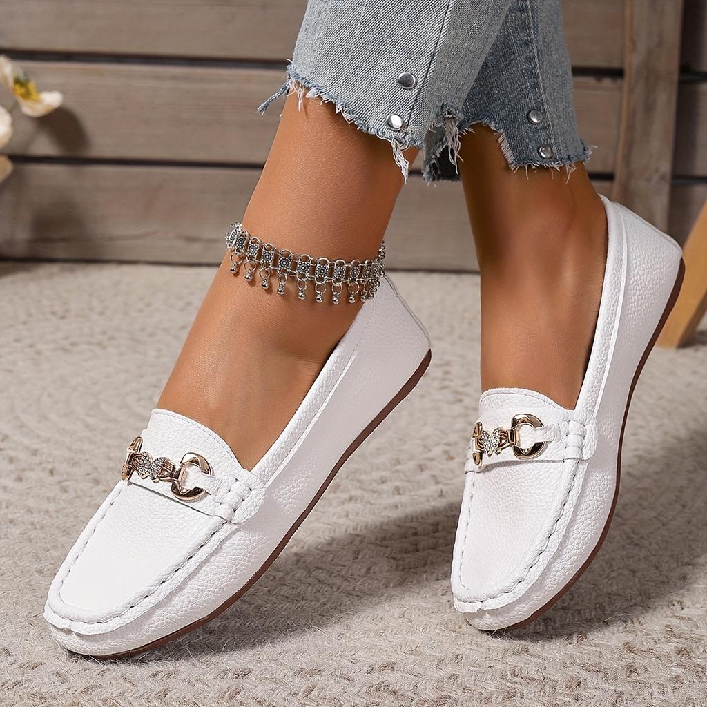 Comfortable Casual Versatile Women'S Flat Round-Toe Small Single Shoes Casual Loafers, Women Shoes