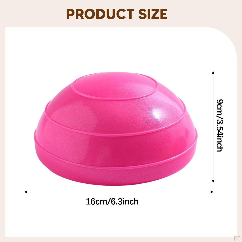Half Balance Ball AntiSlip Portable, 6.3inch Dia, Versatile with Pump Strength Training Equipment