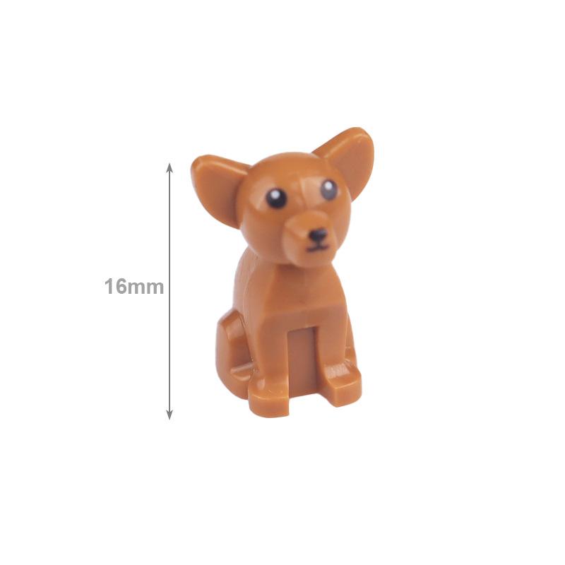MOC City Animal Building Blocks Goat Wolf Penguins Eagle Goat Rabbit Pet Cat Dog Dairy Cattle Accessories Mini Bricks Toys Gifts