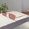 Vintage Rectangle Sunglasses Men New Fashion Classic Gradient Decorative Shades Women Ins Luxury Brand Design Sun Glasses