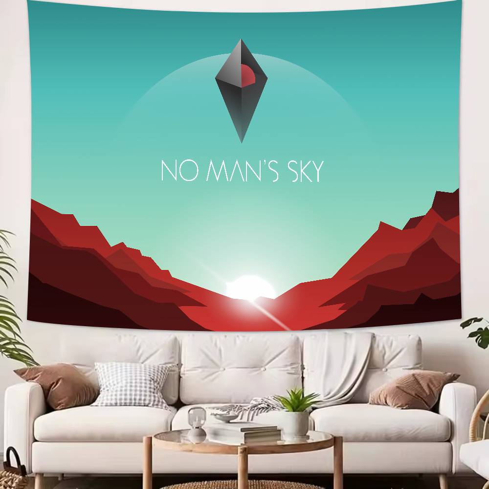 Mode Erkundung Rollenspiele Cool Heiß No Mans Sky Wandteppich Dekoration Schlafzimmer Wohnheim Hintergrundtuch Wandteppich