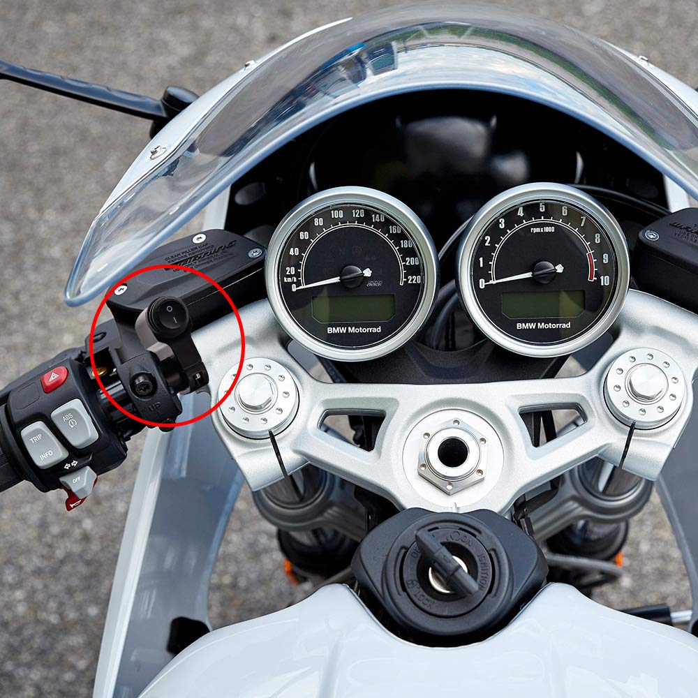 X-STYLE Motorcycle Switch, Universal Use, Waterproof, On Off, 12 V, Aluminum Alloy, 0.9 inches