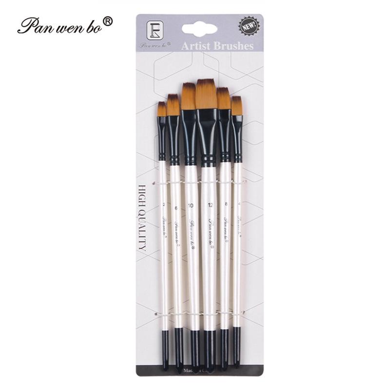 Set di 6 pennelli per pittura in nylon cross-border con gesso ad acqua e materiali artistici fai da te
