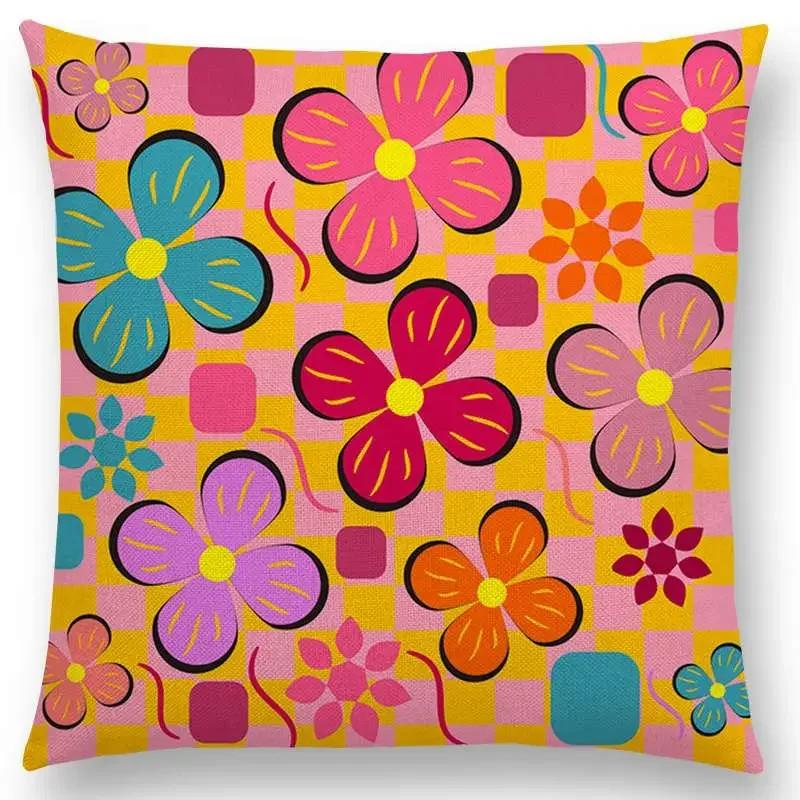 Newest Floral Sofa Pillow Case Geometric Landscape Tropical Joy Mandala Flowers Squares Arrow Cushion Cover