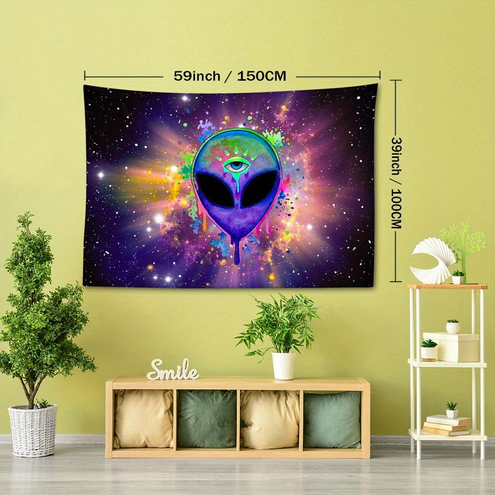 1pc Alien Purple Style Graphic Tapestry - Animal Theme Polyester Woven Wall Hanging for Bedroom, Living Room Decor - No Electricity Needed, Portrait O