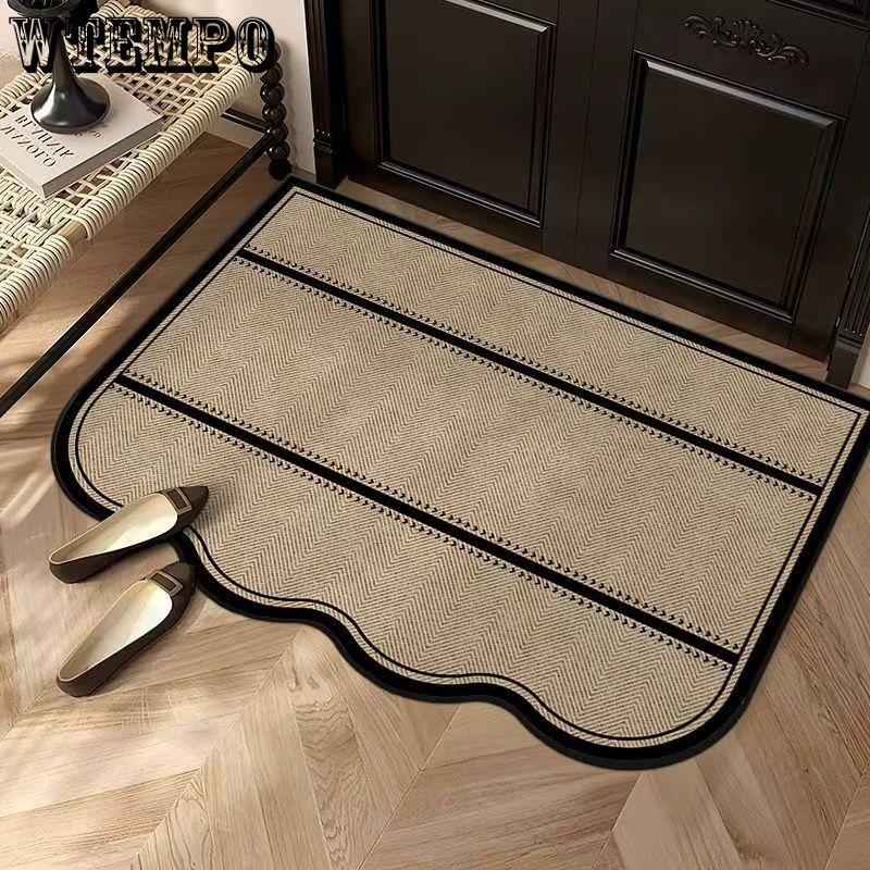 Vintage Entrance Carpet Simple Entrance Mat Dirt Resistant and Dust Removing Door Mat