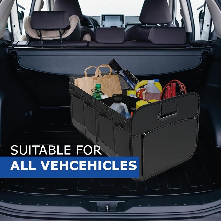 Car Trunk Storage Box with Reinforced Handles, Foldable Multi-Compartment Design, Made of Foldable Oxford Polyester, Suitable for Any Car, SUV