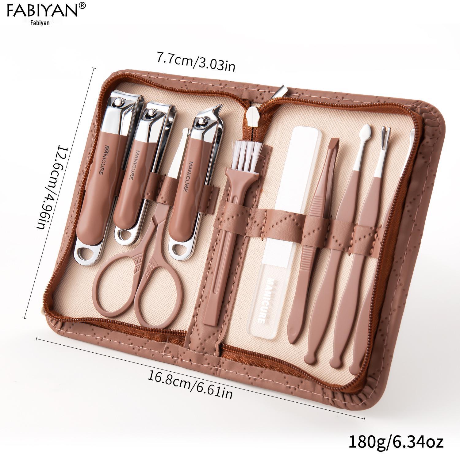 

Набор для маникюра из 10 предметов: Кусачки для ногтей, Пилочка, Ухочистка, Ножницы, Инструменты для ухода