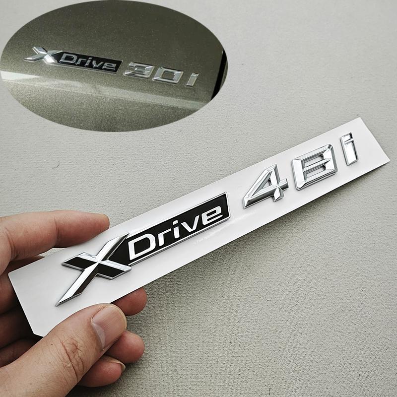 3D ABS Chrome Logo XDrive 18i 20i 23i 25i 30i 35i 40i 45i 48i Emblem Car Trunk Badge For BMW X3 X5 X6 F15 F16 F25 F30 Accessorie