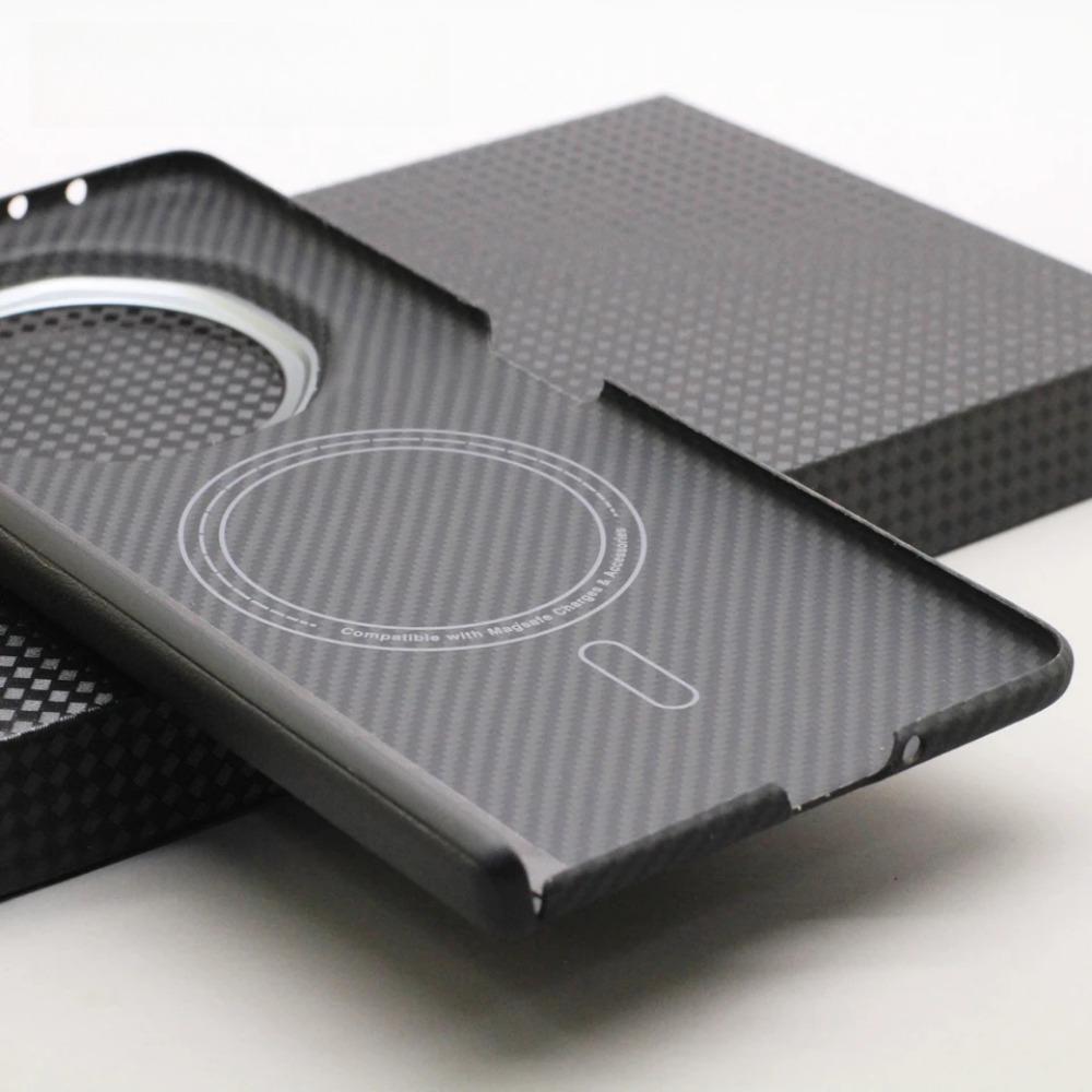 600D Matte Hard Carbon Fiber Magnetic Phone Case for Honor MagicV3 Foldable Magsafe Wireless Charging Back Cover Aramid Fiber Shockproof Protect Shell