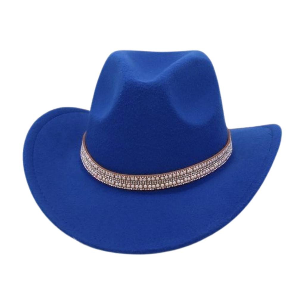 British Jazz Hat Men'S And Women'S High-End Flash Rhinestone Accessory Hat Cowboy Hat