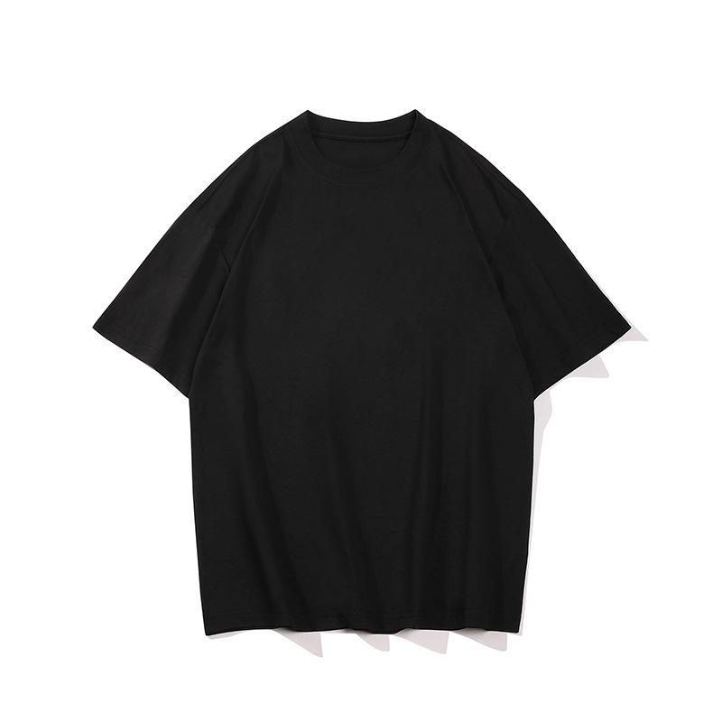 Men's Solid-Color Round-Neck Short-Sleeve T-Shirt Casual Loose-Fit Top Base Layer