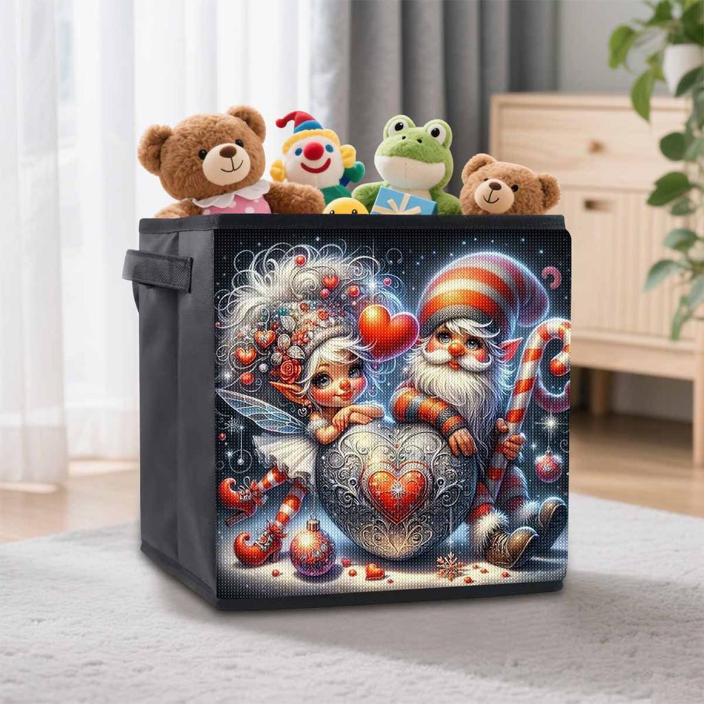 The Old Man and The Woman 5D Diamond Painting Storage Basket Full Round Drill Mosaic Diamond Embroidery Cross Stitch Kits Home Decor Home Decor